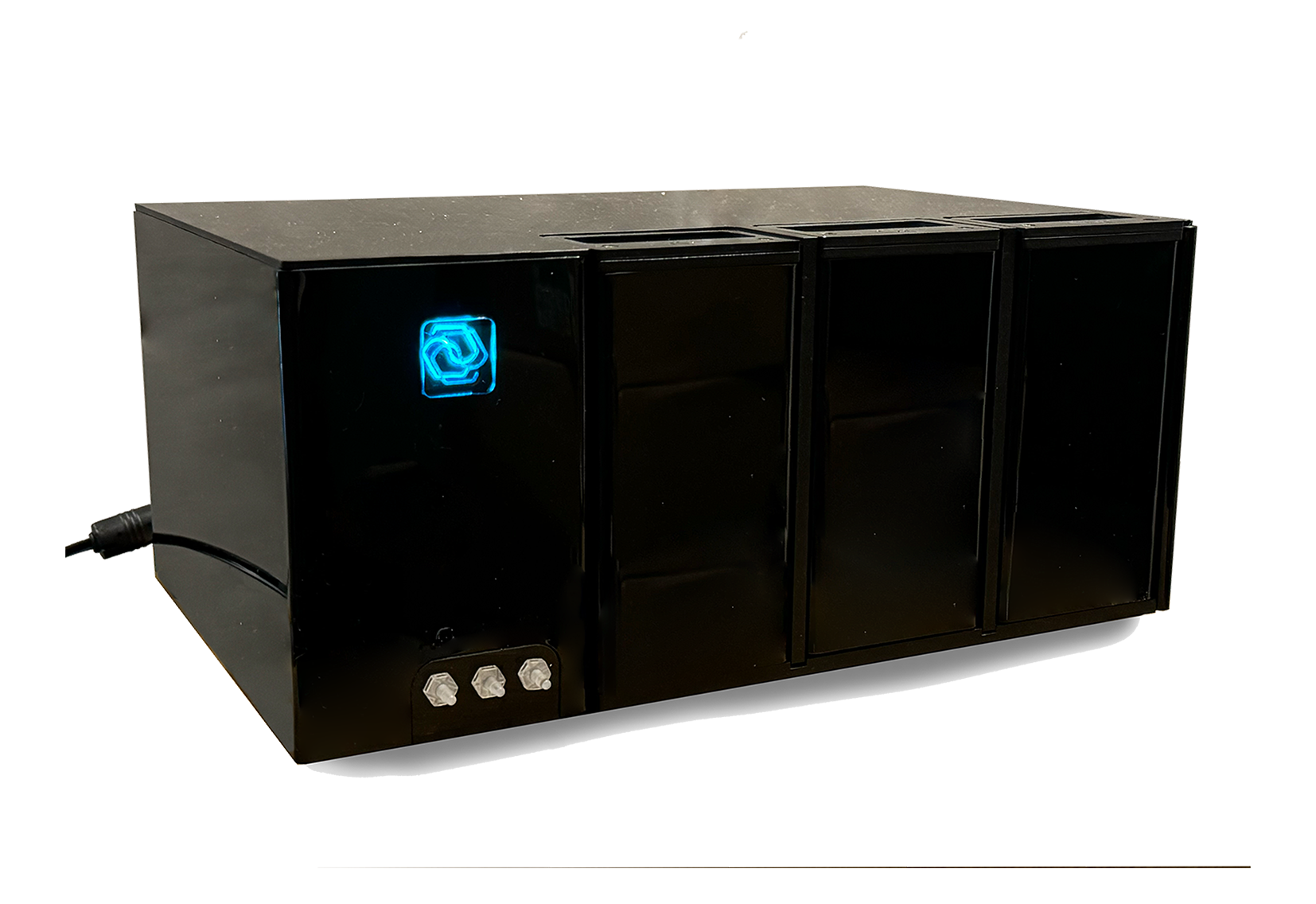 Korallenwächter Messgerät in Schwarz mit WLAN und Kartuschensystem – automatische Ca/Mg/KH‑Analyse