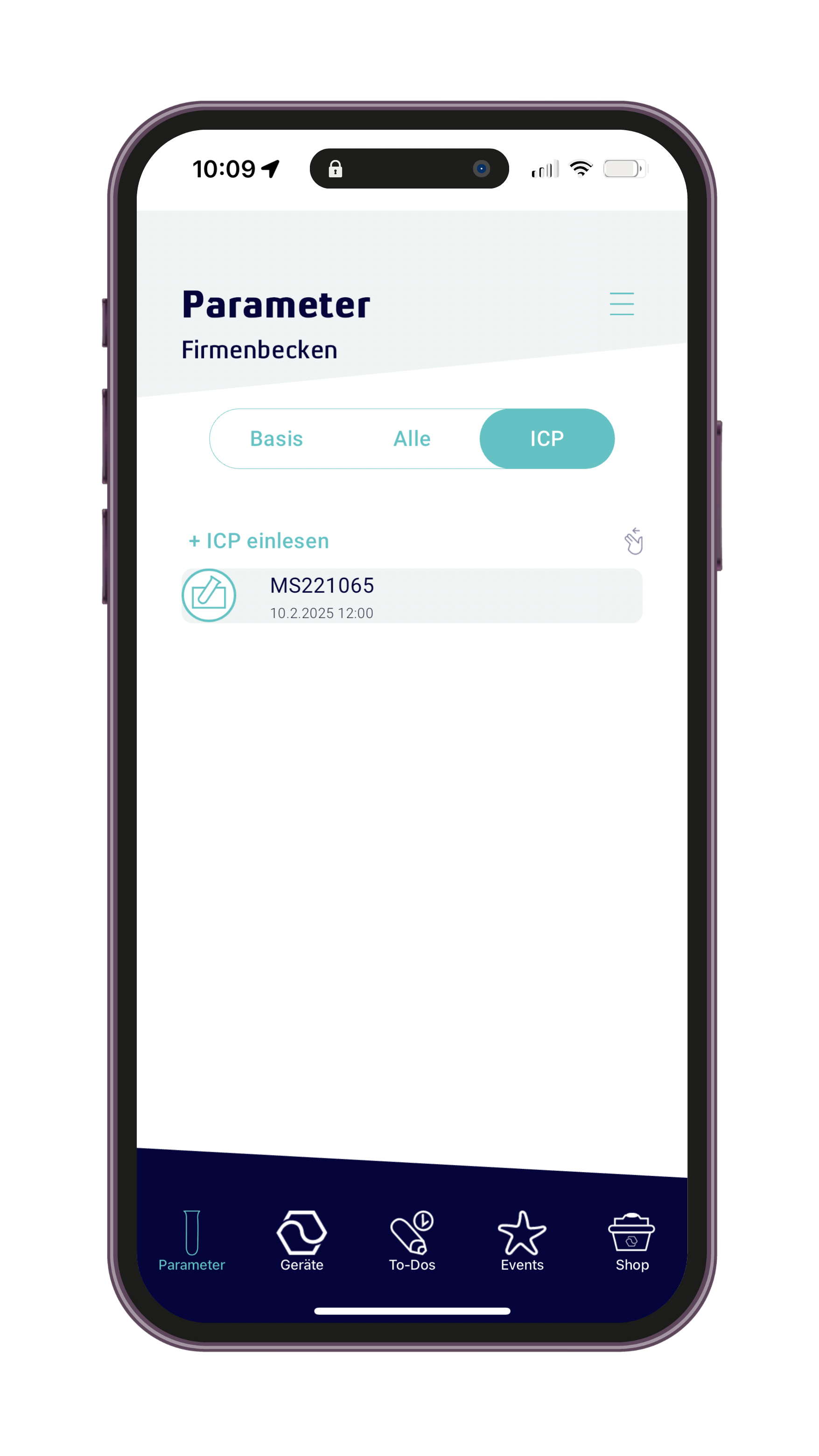 ICP einlesen mit der Typus App von Korallenwächter