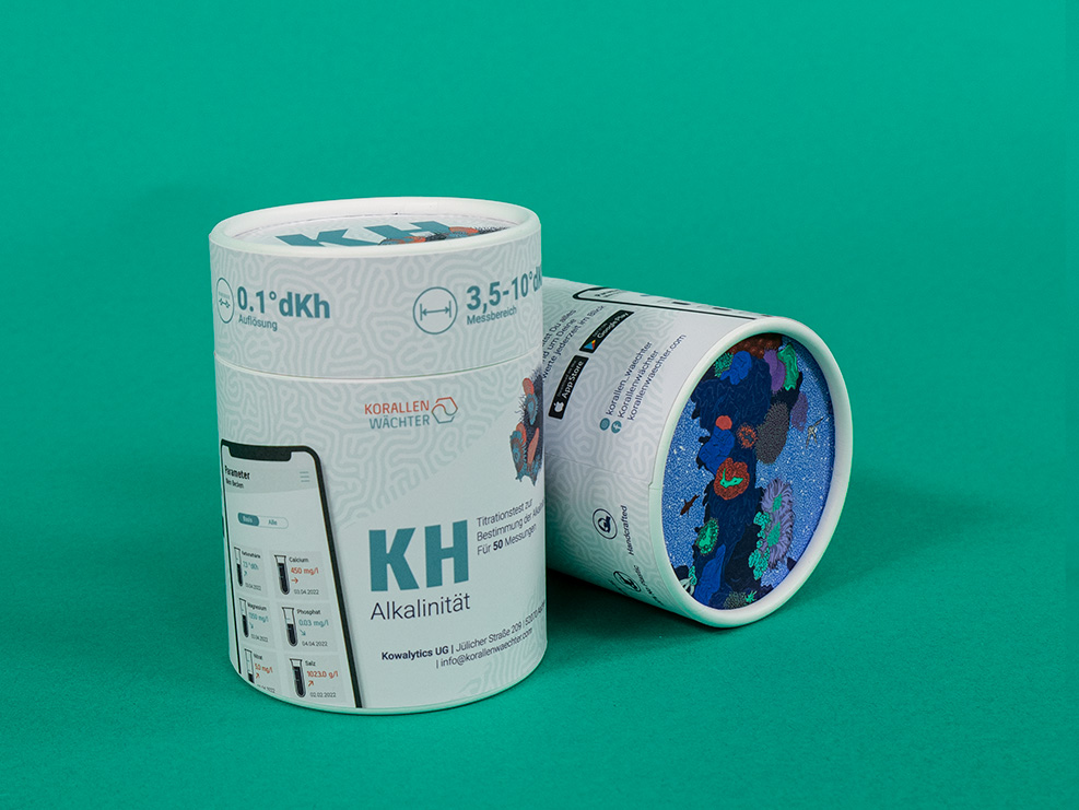 KH Test Kit, nachhaltig, Wassertest Meerwasser, Digital, App, Korallenwächter