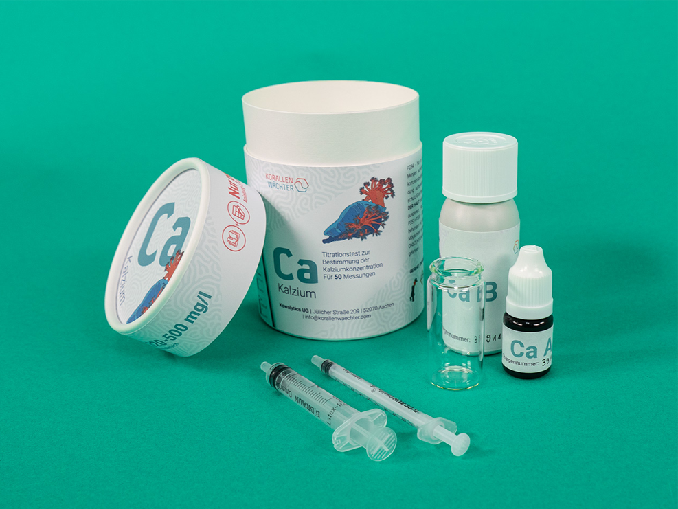 Ca Test Kit, nachhaltig, Wassertest Meerwasser, Digital, App, Korallenwächter