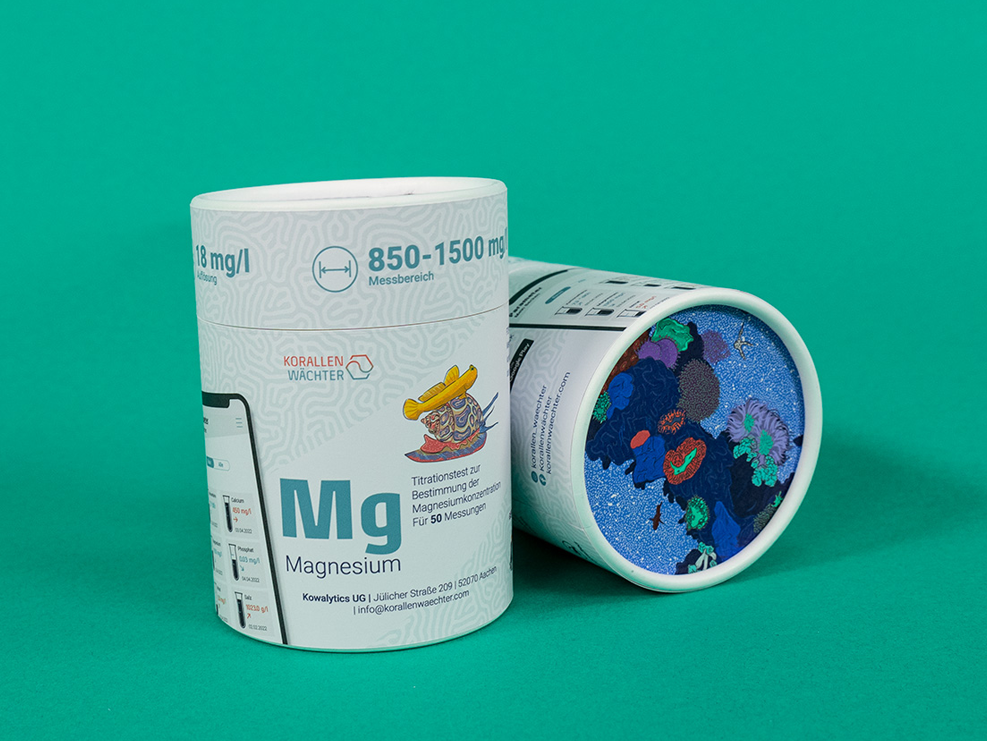 Mg Test Kit, nachhaltig, Wassertest Meerwasser, Digital, App, Korallenwächter